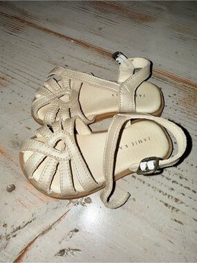 Jamie Kay Cream Strappy Leather Baby Sandals